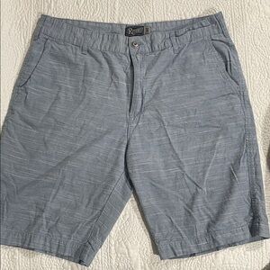 Retrofit Light Blue Men's Flat Front Shorts